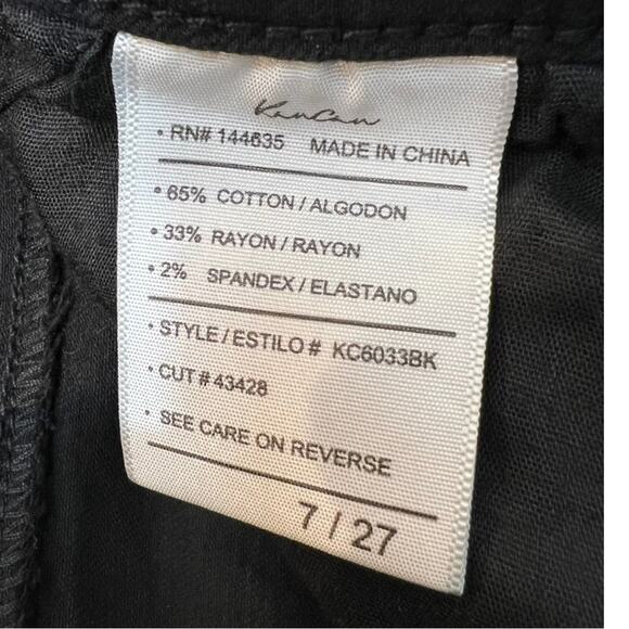 KanCan Distressed Raw Hem Black Cut off Jean Shorts - Picture 5 of 7